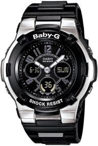 img 2 attached to 🕗 Casio Женские BGA110-1B2 Baby-G: Ударопрочные Черные Многофункциональные Спортивные Часы для Активных Женщин