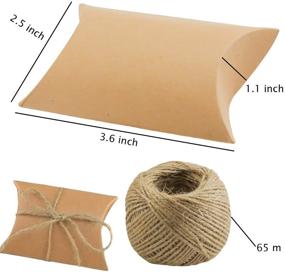 img 3 attached to 🎁 LeonBach 100 Pcs Pillow Boxes and 197 Ft Jute Rope: Exquisite Jewelry Packaging Supplies and Wedding Favors Boxes for Earrings & Gifts