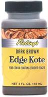 🎨 fiebing’s edge kote - 4 oz. dark brown color coating for leather edges logo
