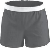 soffe juniors' authentic cheer short: comfortable and stylish shorts for junior cheerleaders logo