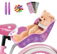 anzome dolly doll bike seat with diy decals for american girl, standard sized dolls & stuffed animals - pegasus compatible logo