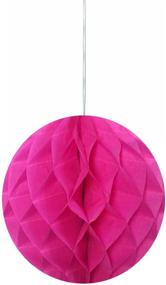 img 2 attached to 🎉 Allydrew 6 Inch Tissue Honeycomb Ball: Vibrant Hot Pink Hanging Party Decor for Weddings, Birthdays, Baby Showers, and Nursery Décor - 5 Pack
