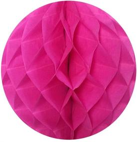 img 3 attached to 🎉 Allydrew 6 Inch Tissue Honeycomb Ball: Vibrant Hot Pink Hanging Party Decor for Weddings, Birthdays, Baby Showers, and Nursery Décor - 5 Pack