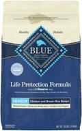 🐓 chicken and brown rice life protection formula: blue buffalo's natural senior dry dog food логотип