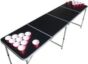 img 2 attached to 🍻 Customizable Black Beer Pong Table with Predrilled Cup Holes for Ultimate Personalization