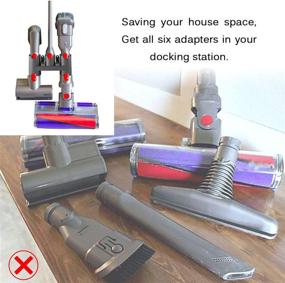 img 2 attached to 🔌 iVict Dock Station Accessory Organizer: Sleek Grey Holder for Dyson V7 V8 V10 V11 Cordless Stick Vacuum Cleaner - 1 Pack