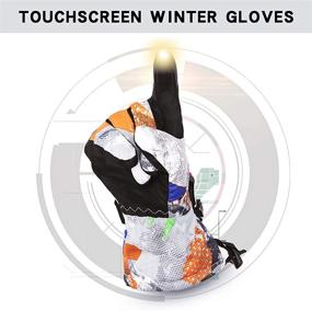 img 1 attached to Waterproof Mittens Outdoor Colorful Dinosaur Boys' Accessories ~ Cold Weather