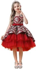 img 2 attached to VEOAY Girls High Low Party Dresses: Perfect Princess Ball Gowns for 1-8 Year-Olds