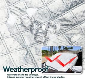 img 2 attached to 🚗 Premium All-Weather Car Windshield Snow Cover with Side Mirror Cover - Protects from Ice, Snow, Frost, Sun - High-Quality Shield Protector for Cars, Vans, Trucks - Summer and Winter Ready