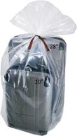 👜 wowfit 5 ct xxl 40x60 inches clear giant storage bags – dustproof, moistureproof, luggage, suitcase, comforter, chair, kids bike & more | includes 5 ties, 2 mil thick, flat design логотип