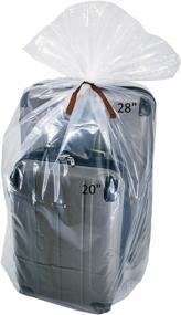 img 4 attached to 👜 Wowfit 5 CT XXL 40x60 Inches Clear Giant Storage Bags – Dustproof, Moistureproof, Luggage, Suitcase, Comforter, Chair, Kids Bike & More | Includes 5 Ties, 2 Mil Thick, Flat Design