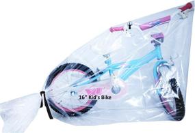 img 3 attached to 👜 Wowfit 5 CT XXL 40x60 Inches Clear Giant Storage Bags – Dustproof, Moistureproof, Luggage, Suitcase, Comforter, Chair, Kids Bike & More | Includes 5 Ties, 2 Mil Thick, Flat Design