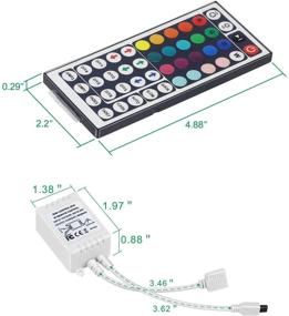 img 3 attached to 🌈 DUNZHITECH 1-Port 44 Keys RGB IR Remote Control for LED Strip Lights DC12V-24V