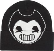 🎩 ink machine beanie for boys - black, bendy-themed accessory logo