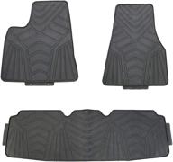 🔳 durable rubber floor mats for 2012+ tesla model s - enhanced protection & style logo