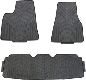 img 4 attached to 🔳 Durable Rubber Floor Mats for 2012+ Tesla Model S - Enhanced Protection & Style