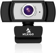 📷 2021 nexigo 1080p webcam with microphone and software: perfect for zoom meeting, skype, facetime, and more - compatible with mac os, windows, laptop, desktop pc logo