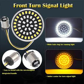 img 2 attached to 🚦 PBYMT Светодиодная лампа SMD Smoke Lens Cover Turn Signal Light Kit для Harley Dyna Softail Touring Street Glide Road King (1997-2021) - Совместима с передними и задними фаркопами