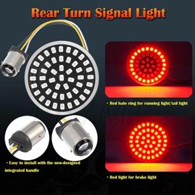 img 1 attached to 🚦 PBYMT Светодиодная лампа SMD Smoke Lens Cover Turn Signal Light Kit для Harley Dyna Softail Touring Street Glide Road King (1997-2021) - Совместима с передними и задними фаркопами
