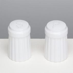 img 1 attached to Simsbury Salt and Pepper Shaker Set, White - Enhance Your Kitchen Décor