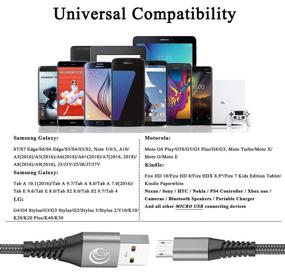 img 2 attached to Yosou 6FT 3Pack Micro USB-кабель - быстрая зарядка для Android 🔌 для Samsung Galaxy, LG, планшета, PS4, Kindle и других устройств