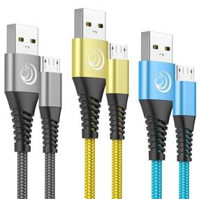 img 4 attached to Yosou 6FT 3Pack Micro USB-кабель - быстрая зарядка для Android 🔌 для Samsung Galaxy, LG, планшета, PS4, Kindle и других устройств