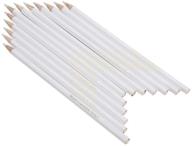 pack of 12 tailors chalk pencils, white water soluble sewing marking pencils for dressmakers - practical wipe off/wash out tool for sewing diy crafts and marker pencil logo