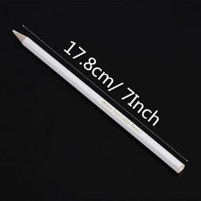 img 3 attached to Pack of 12 Tailors Chalk Pencils, White Water Soluble Sewing Marking Pencils for Dressmakers - Practical Wipe off/Wash out Tool for Sewing DIY Crafts and Marker Pencil