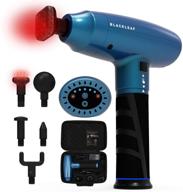 💆 ultimate deep tissue percussion massage gun with heat - powerful pain relief, handheld electric massager for athletes - quiet, 5 speeds - includes 5 replaceable heads, carrying case logo