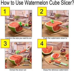 img 2 attached to 🍉 YIDADA Stainless Steel Watermelon Windmill Cutter Slicer with Melon Scoop - Efficient Fruit Shaping Tool for Quick Kitchen Gadget