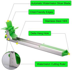 img 3 attached to 🍉 YIDADA Stainless Steel Watermelon Windmill Cutter Slicer with Melon Scoop - Efficient Fruit Shaping Tool for Quick Kitchen Gadget