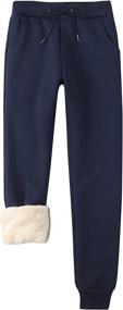 img 4 attached to Gihuo Women's Winter Fleece Pants with Sherpa Lining - Active Running Joggers for Enhanced Warmth