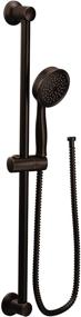 img 4 attached to 🚿 Oil Rubbed Bronze Showerhead with 69-Inch-Long Hose and 24-Inch Slide Bar - Moen 3668EPORB Showering Acc, Core Eco-Performance Handheld