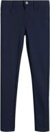 👩 premium quality u.s. polo assn. girls' school uniforms - ponte stretch jegging khaki pants: stylish comfort for school logo