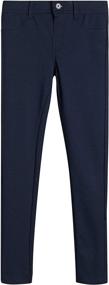 img 4 attached to 👩 Premium Quality U.S. Polo Assn. Girls' School Uniforms - Ponte Stretch Jegging Khaki Pants: Stylish Comfort for School