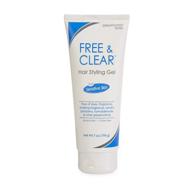 🌿 unscented free & clear hair styling gel - fragrance and gluten free, ideal for sensitive skin, 7 oz logo