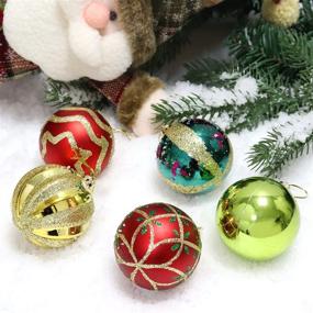 img 2 attached to 🎄 Premium 30pcs Shatterproof Christmas Balls Ornaments for Xmas Trees - Red, Green & Gold