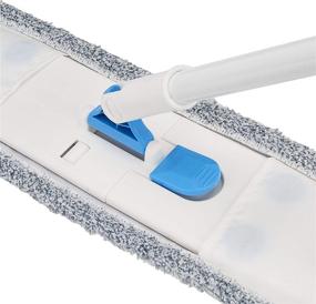 img 2 attached to 🧹 Blue and White Amazon Basics Washable Cloth Dust Mop Sweeper