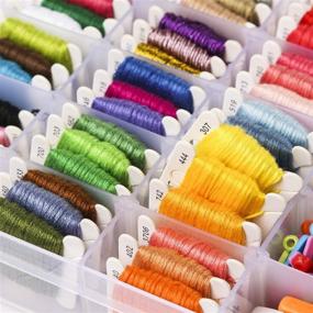 img 3 attached to 🎁 Peirich Friendship Bracelets Making Kit: 54 Colors Embroidery Floss Bracelets with Storage Box & Beads - Perfect for Cross-Stitch, Jewelry Making - Ideal Christmas Birthday Gifts