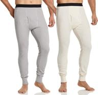 cqr men's thermal underwear pants - 1 or 2 pack, midweight waffle knit long johns for winter cold weather, bottoms with fly logo