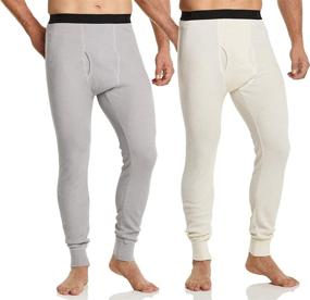 img 4 attached to CQR Men's Thermal Underwear Pants - 1 or 2 Pack, Midweight Waffle Knit Long Johns for Winter Cold Weather, Bottoms with Fly