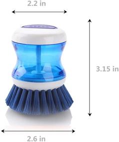 img 2 attached to 🧼 2in1 Soap Dispensing Palm Brush - Ultimate Dish Scrubbing Solution for Pots, Pans, and Dishes (Random Color)