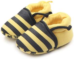 img 1 attached to 👶 Adorable Cartoon Infant Unisex Baby Shoes: Cotton, Anti-Slip & Soft Sole for a Safe and Cozy First Walking Experience!