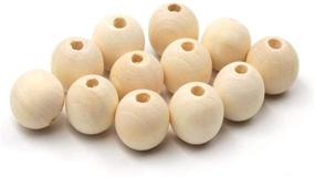 img 3 attached to 200 Pieces of Natural Unfinished Round Wooden Beads - 20mm Wood Spacer Beads for Crafts and Decorations