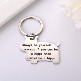 img 3 attached to Hippopotamus-Themed Inspiration Keychain: An Inspirational Gift for Yourself and Loved Ones