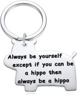 hippopotamus-themed inspiration keychain: an inspirational gift for yourself and loved ones logo