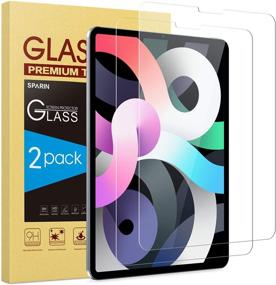 img 4 attached to 📱 SPARIN Tempered Glass Screen Protector for iPad Air 4 (10.9 inch) - 2 Pack, Compatible with iPad Pro 11 inch - Offers Enhanced Protection for iPad Air 4th Gen