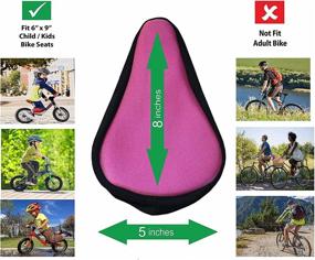 img 2 attached to Premium Gel Seat Cushion Cover for MI0512 Kids Bike, 8x5 inch Comfortable Child Bicycle Saddle Pad