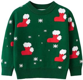 img 4 attached to 🎅 Christmas Santa Boys' Sweater - LittleSpring Little Sweater for Boys in Sweaters