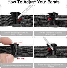 img 1 attached to 🔗 Maledan Metal Band for Fitbit Versa 2 - Breathable Stainless Steel Mesh Loop Wristbands, Black